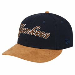 Navy New York Yankees New Era Team Suede Visor Low Profile 59FIFTY Fitted Hat
