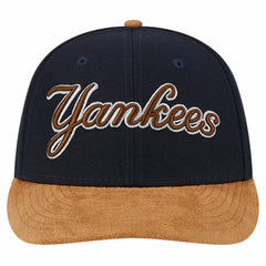 Navy New York Yankees New Era Team Suede Visor Low Profile 59FIFTY Fitted Hat