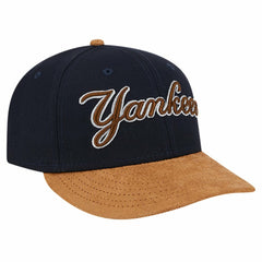 Navy New York Yankees New Era Team Suede Visor Low Profile 59FIFTY Fitted Hat