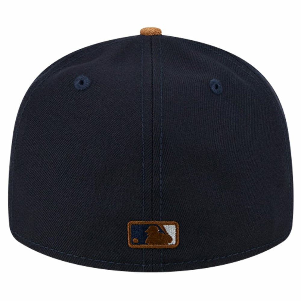 Navy New York Yankees New Era Team Suede Visor Low Profile 59FIFTY Fitted Hat