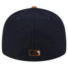 Navy New York Yankees New Era Team Suede Visor Low Profile 59FIFTY Fitted Hat