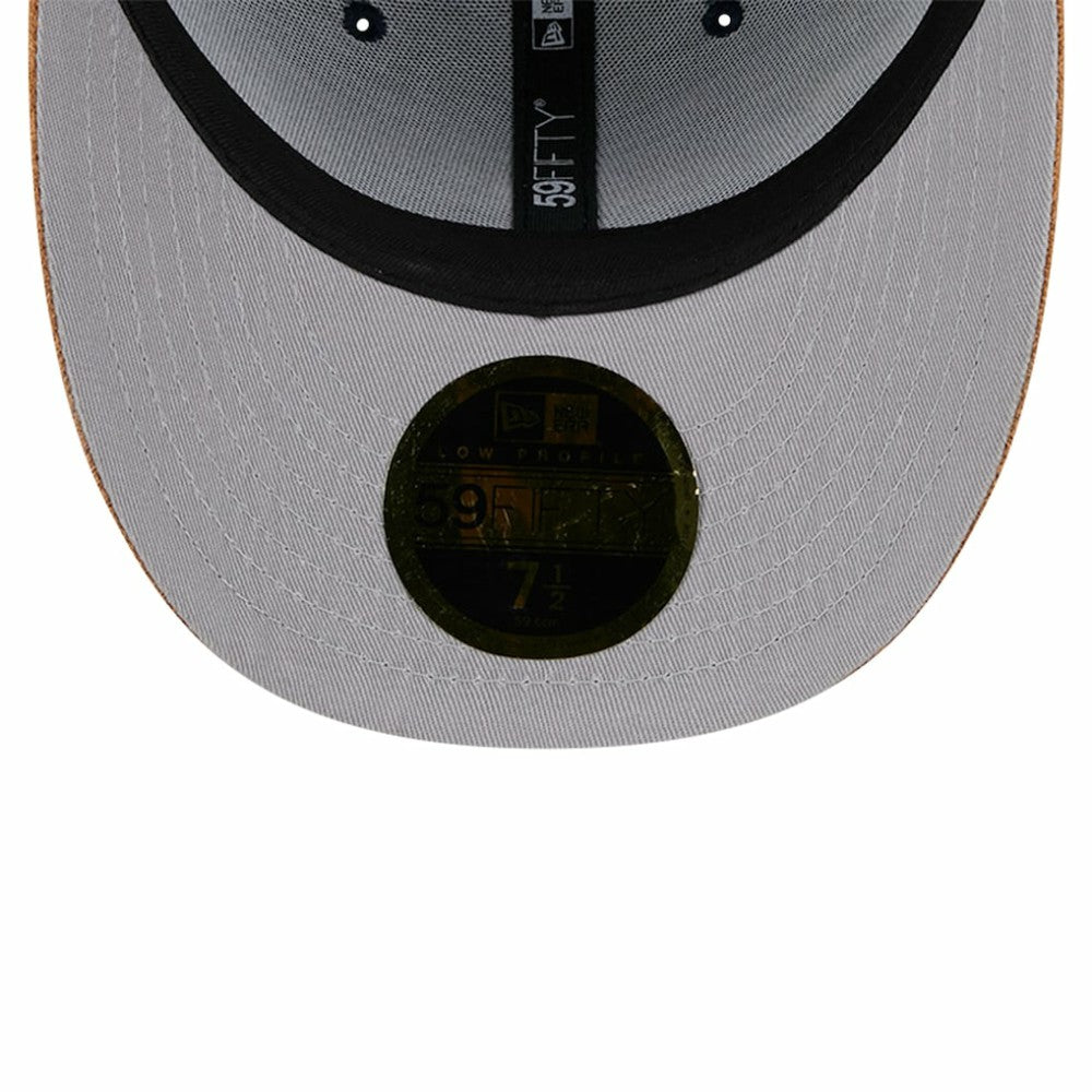 Navy New York Yankees New Era Team Suede Visor Low Profile 59FIFTY Fitted Hat