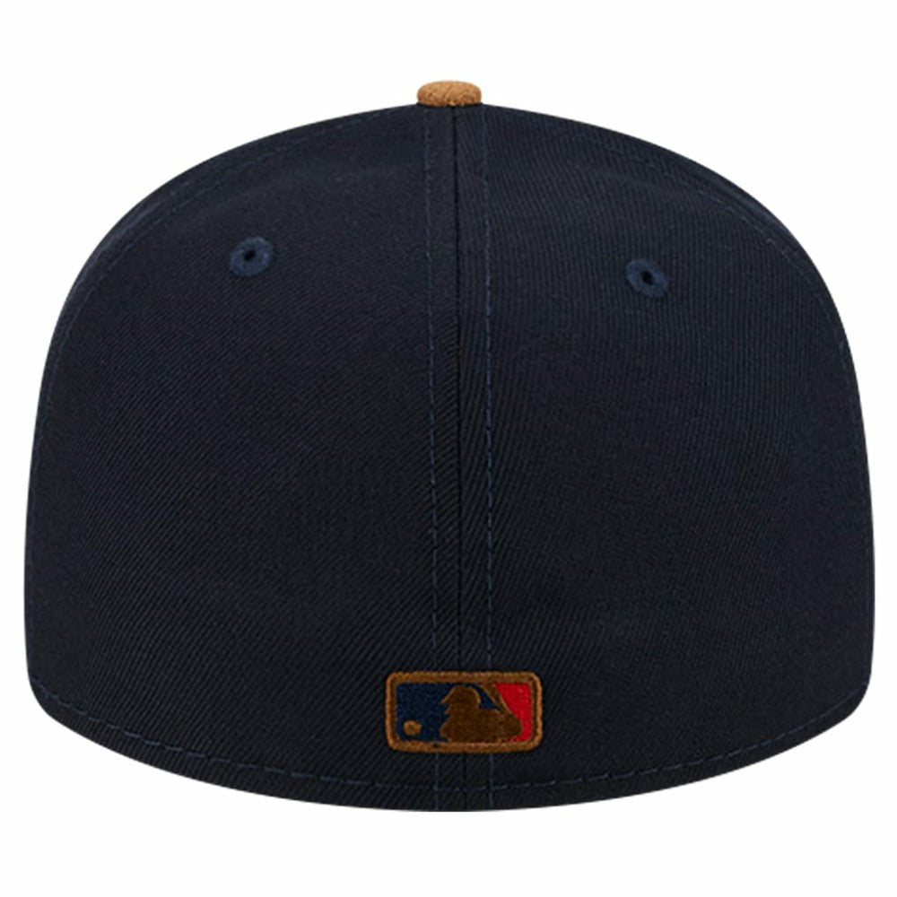 Navy Boston Red Sox New Era Team Suede Visor Low Profile 59FIFTY Fitted Hat