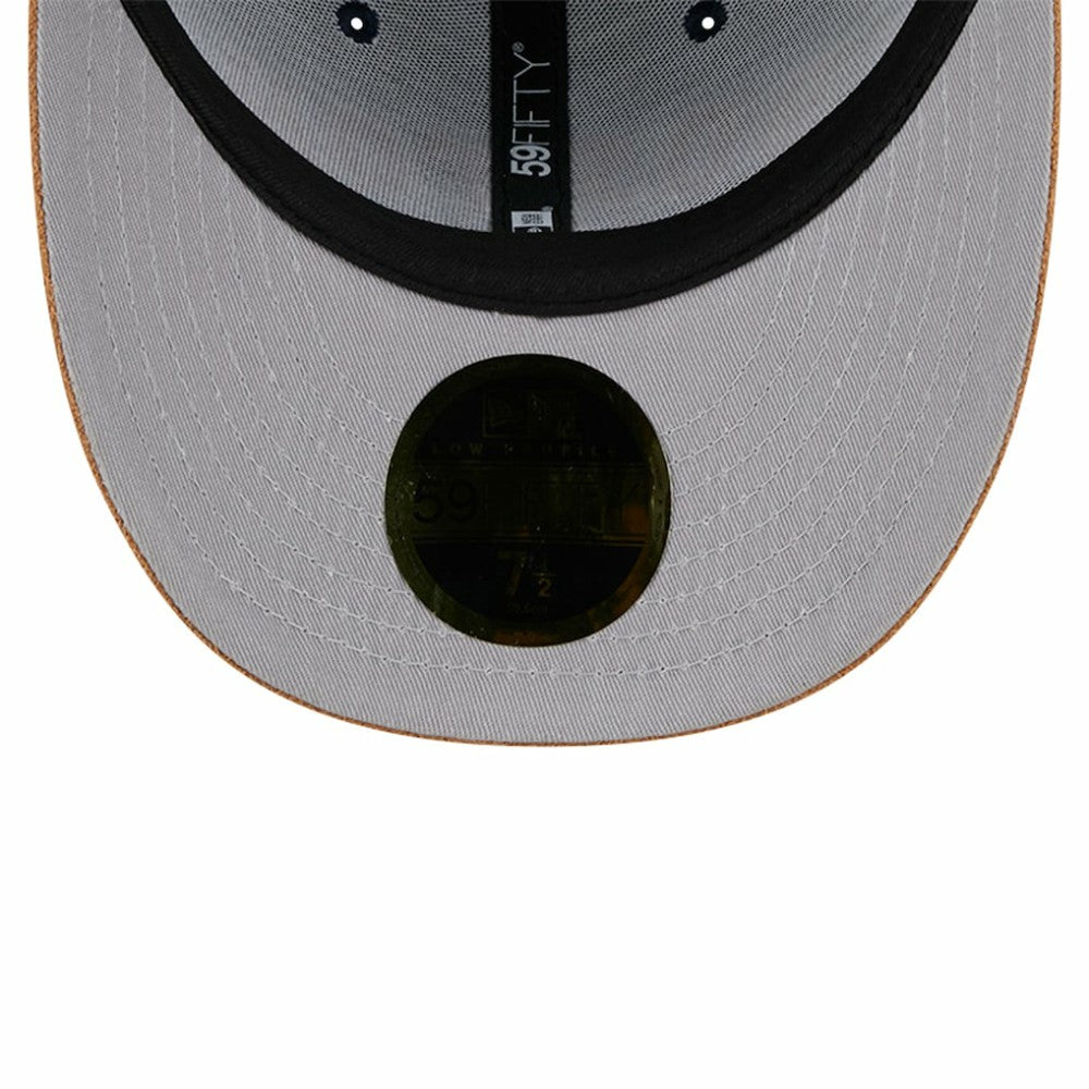Navy Boston Red Sox New Era Team Suede Visor Low Profile 59FIFTY Fitted Hat