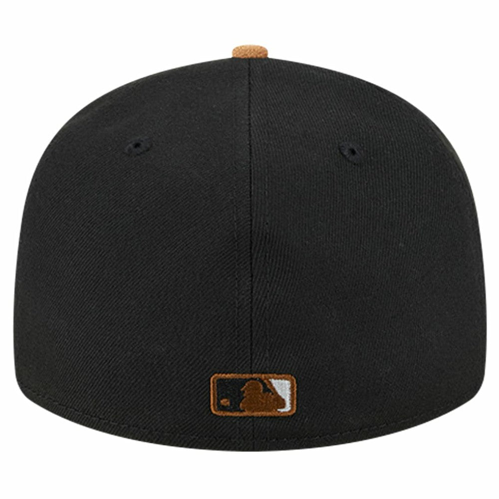 Black Chicago White Sox New Era Team Suede Visor Low Profile 59FIFTY Fitted Hat