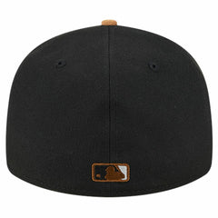 Black Chicago White Sox New Era Team Suede Visor Low Profile 59FIFTY Fitted Hat