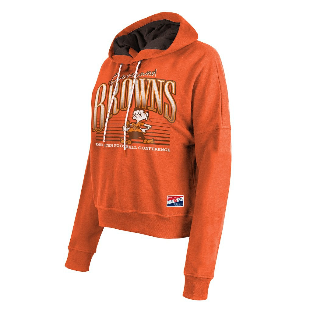 Women's Throwback Boxy Pullover Hoodie - Cleveland Browns Hoodies