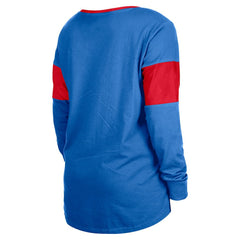 Women's Lace-Up Notch-Neck Long Sleeve T-Shirt - Buffalo Bills T-shirts