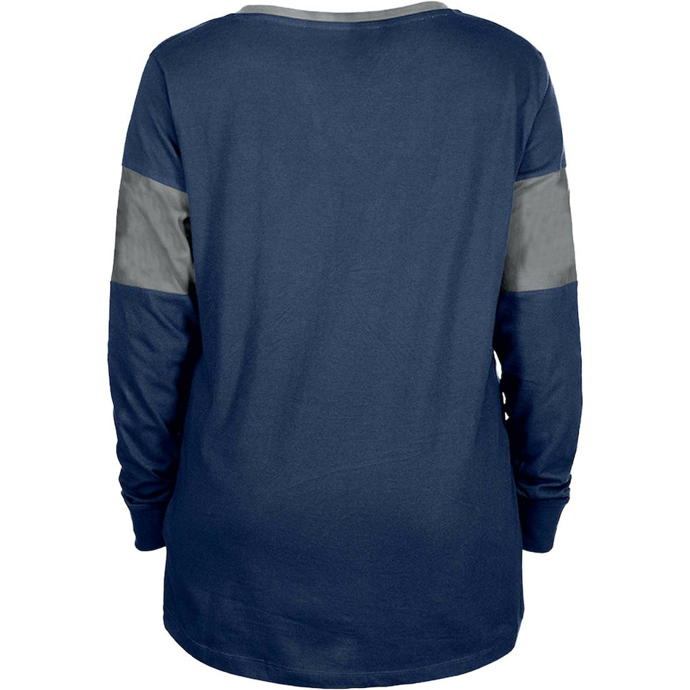 Women's Lace-Up Notch-Neck Long Sleeve T-Shirt - Dallas Cowboys T-shirts