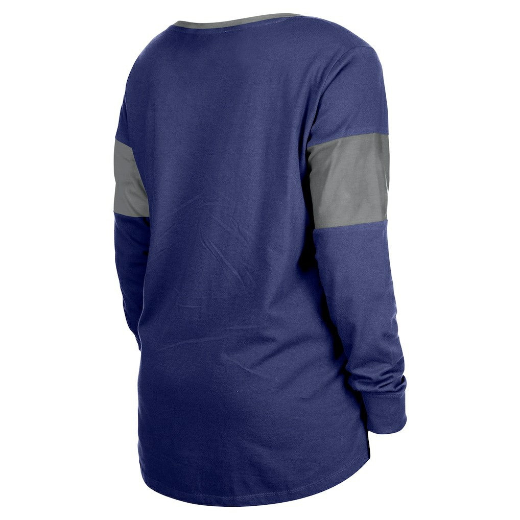 Women's Lace-Up Notch-Neck Long Sleeve T-Shirt - Indianapolis Colts T-shirts