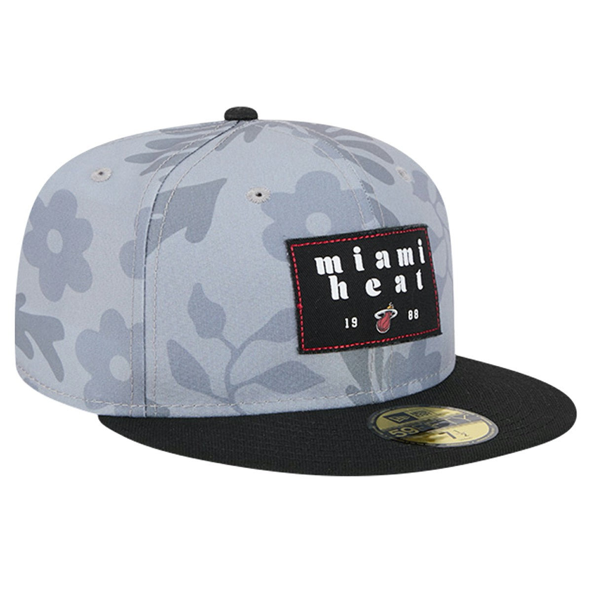 New Era Miami Heat Palm Fronds 2-Tone 59FIFTY Fitted Hat