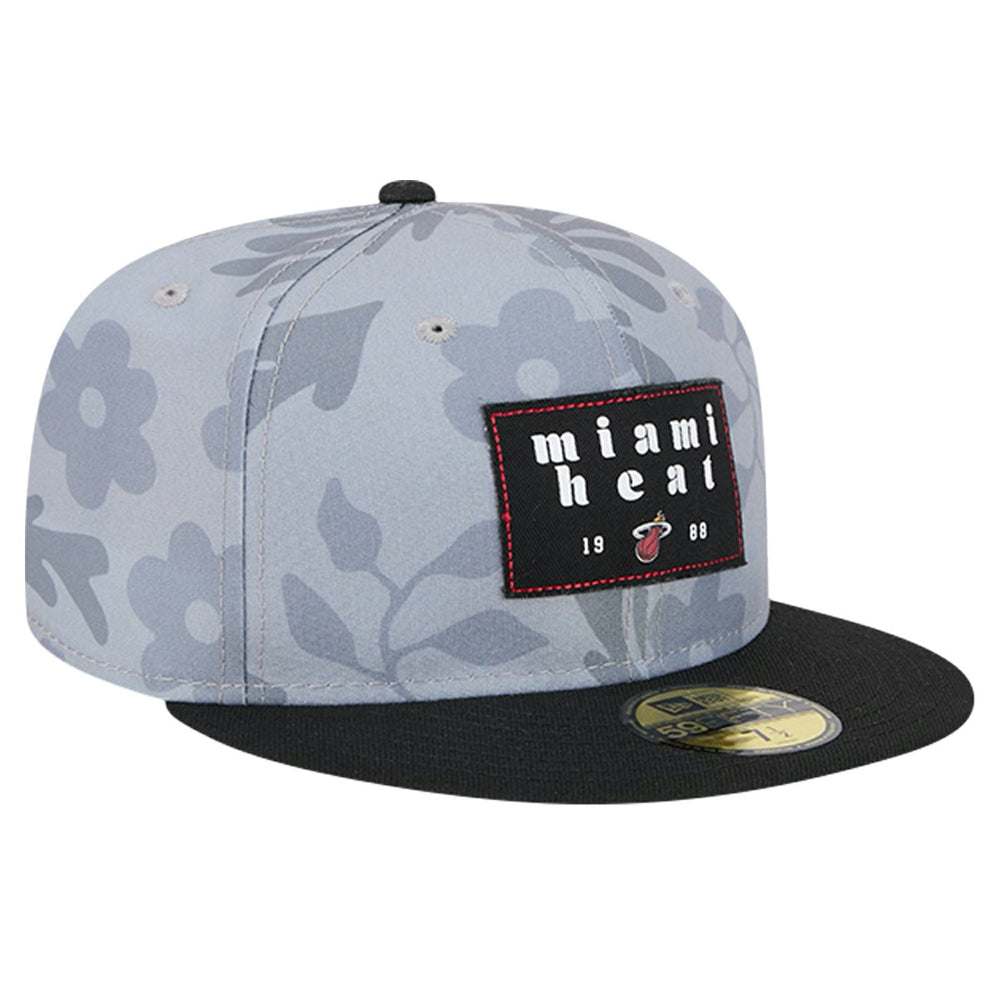 New Era Miami Heat Palm Fronds 2-Tone 59FIFTY Fitted Hat