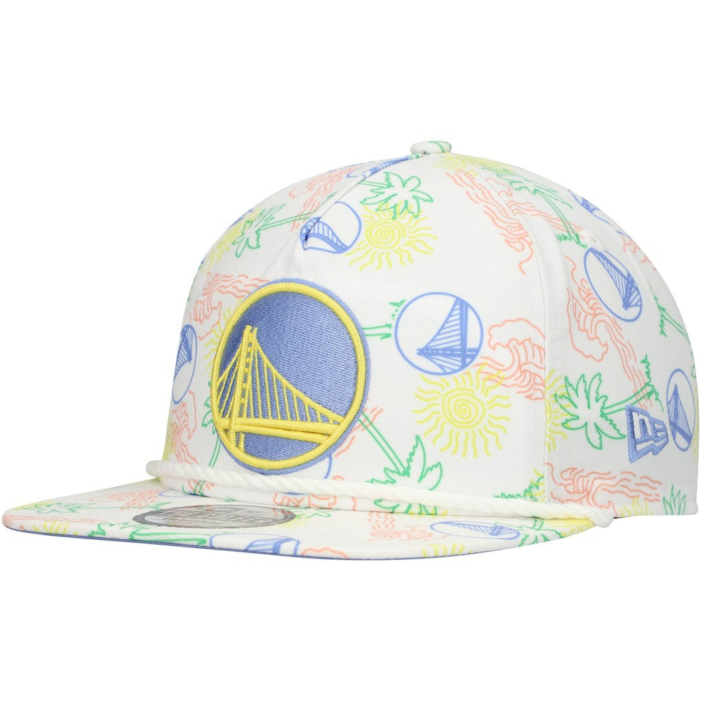 New Era Golden State Warriors Palm Trees and Waves Golfer Adjustable Hat sale