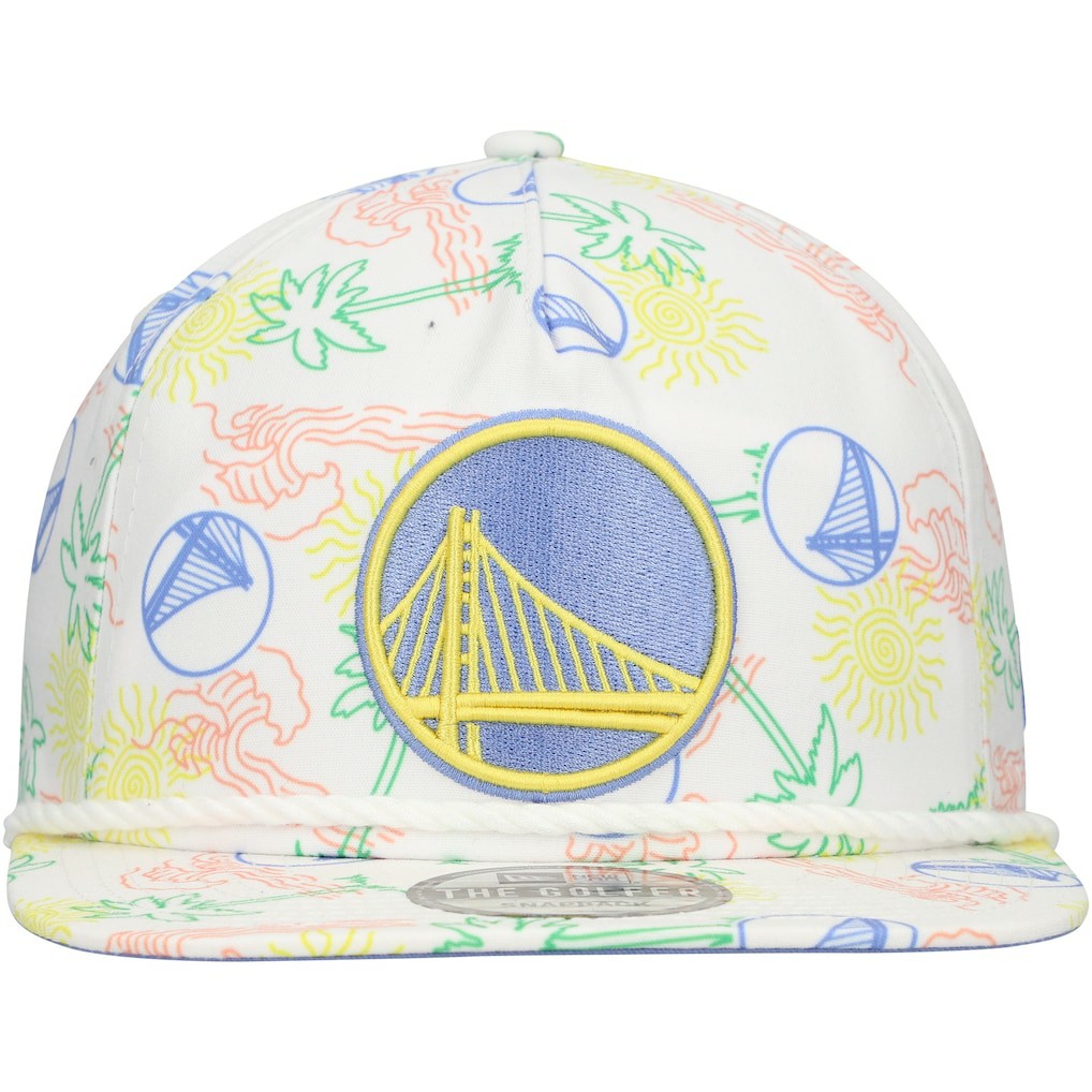 New Era Golden State Warriors Palm Trees and Waves Golfer Adjustable Hat sale