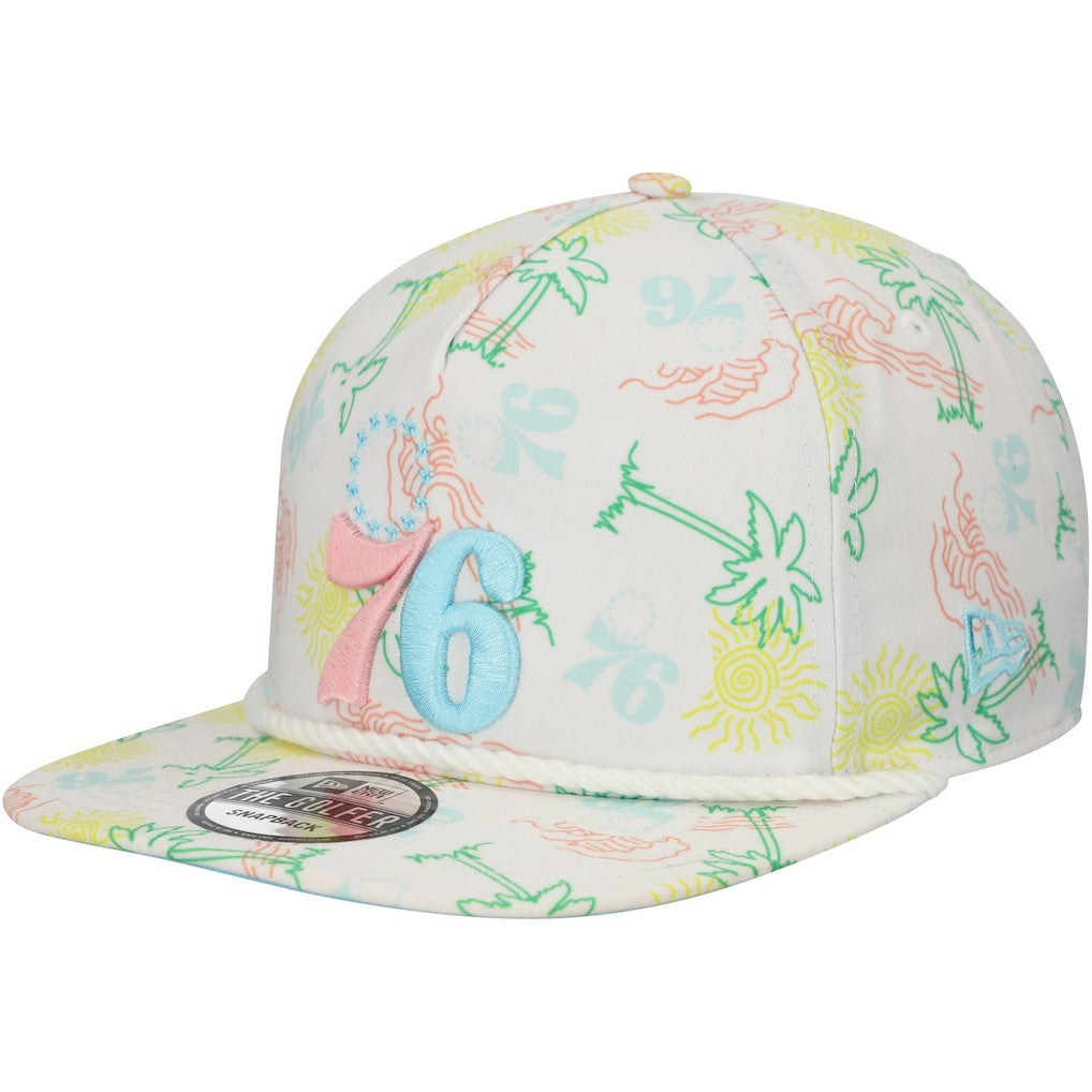 New Era Philadelphia 76ers Palm Trees and Waves Golfer Adjustable Hat