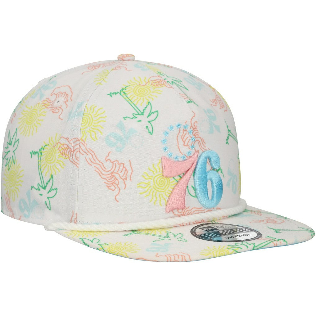 New Era Philadelphia 76ers Palm Trees and Waves Golfer Adjustable Hat