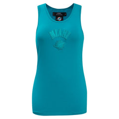Pro Standard Women's Triple Tonal Racerback Tank Top - Miami Dolphins Tops