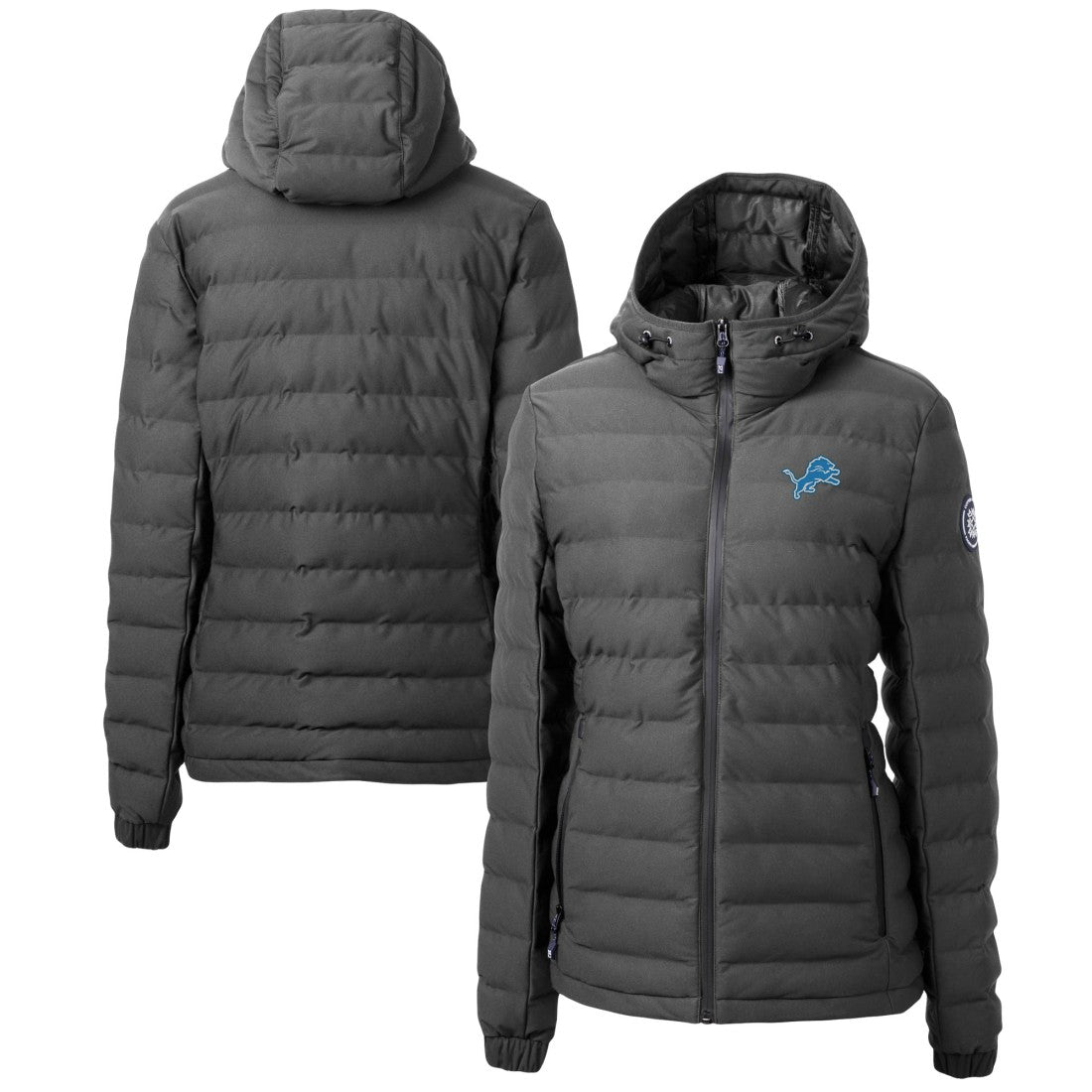 Cutter & Buck Women's Mission Ridge Repreve Eco Insulated Full-Zip Puffer Jacket - Detroit Lions Jackets