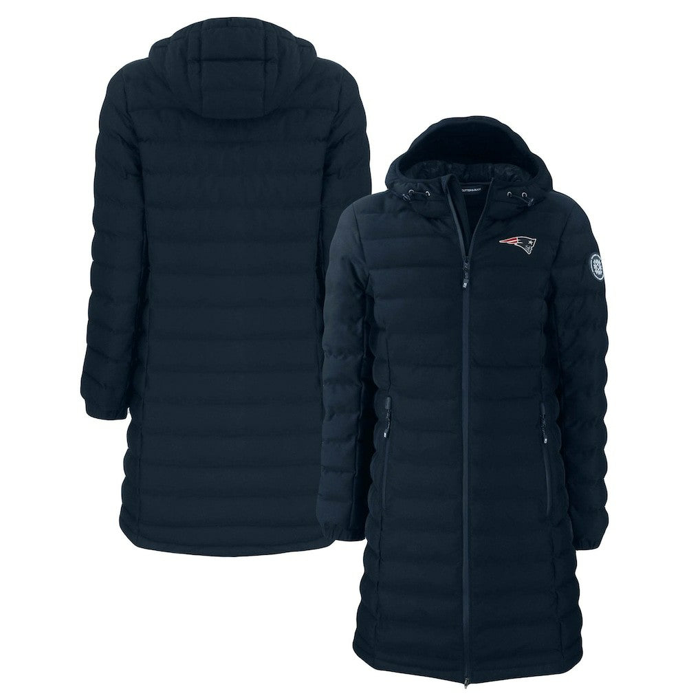 Cutter & Buck Women's Mission Ridge Repreve Eco Insulated Long Full-Zip Puffer Jacket - New England Patriots Jackets
