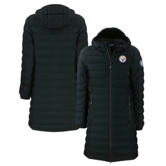 Cutter & Buck Women's Mission Ridge Repreve Eco Insulated Long Full-Zip Puffer Jacket - Pittsburgh Steelers Jackets