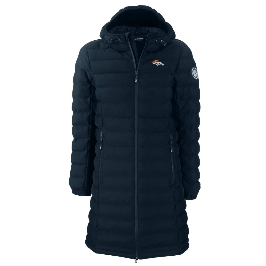 Cutter & Buck Women's Mission Ridge Repreve Eco Insulated Long Full-Zip Puffer Jacket - Denver Broncos Jackets