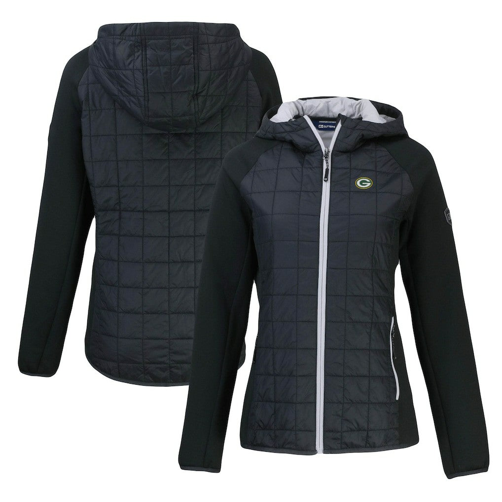 Cutter & Buck Women's Rainier Primaloft Eco Full-Zip Hybrid Jacket - Green Bay Packers Jackets
