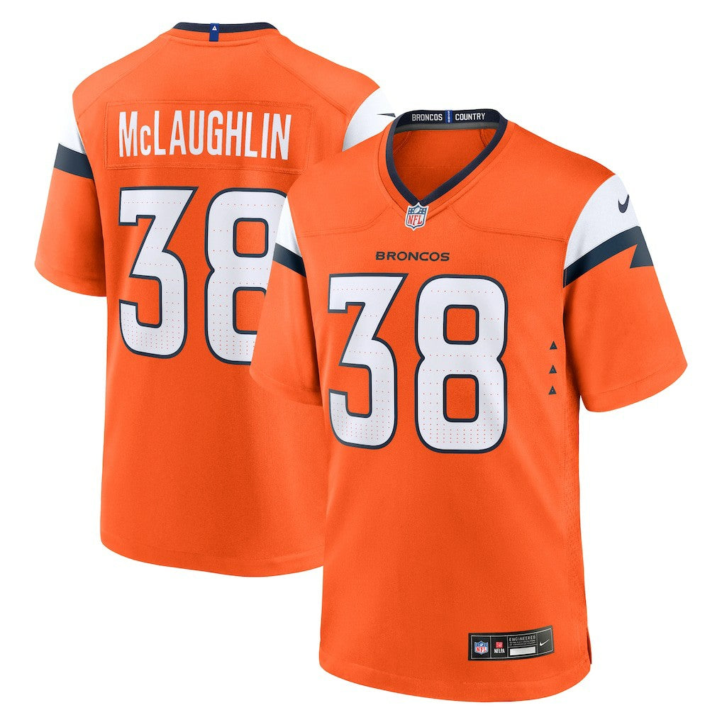 Jaleel McLaughlin  Team Game Jersey - Denver Broncos Jerseys