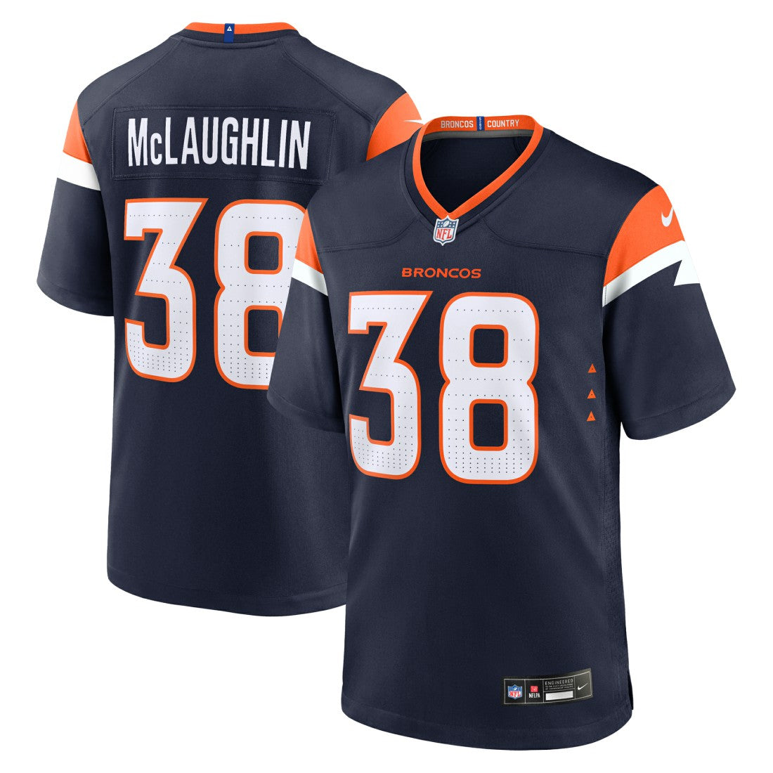 Jaleel McLaughlin  Alternate Game Jersey - Denver Broncos Jerseys