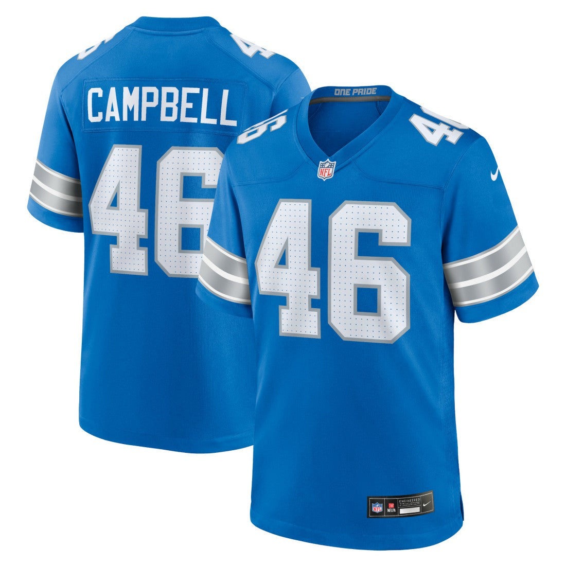 Jack Campbell  Game Jersey - Detroit Lions Jerseys