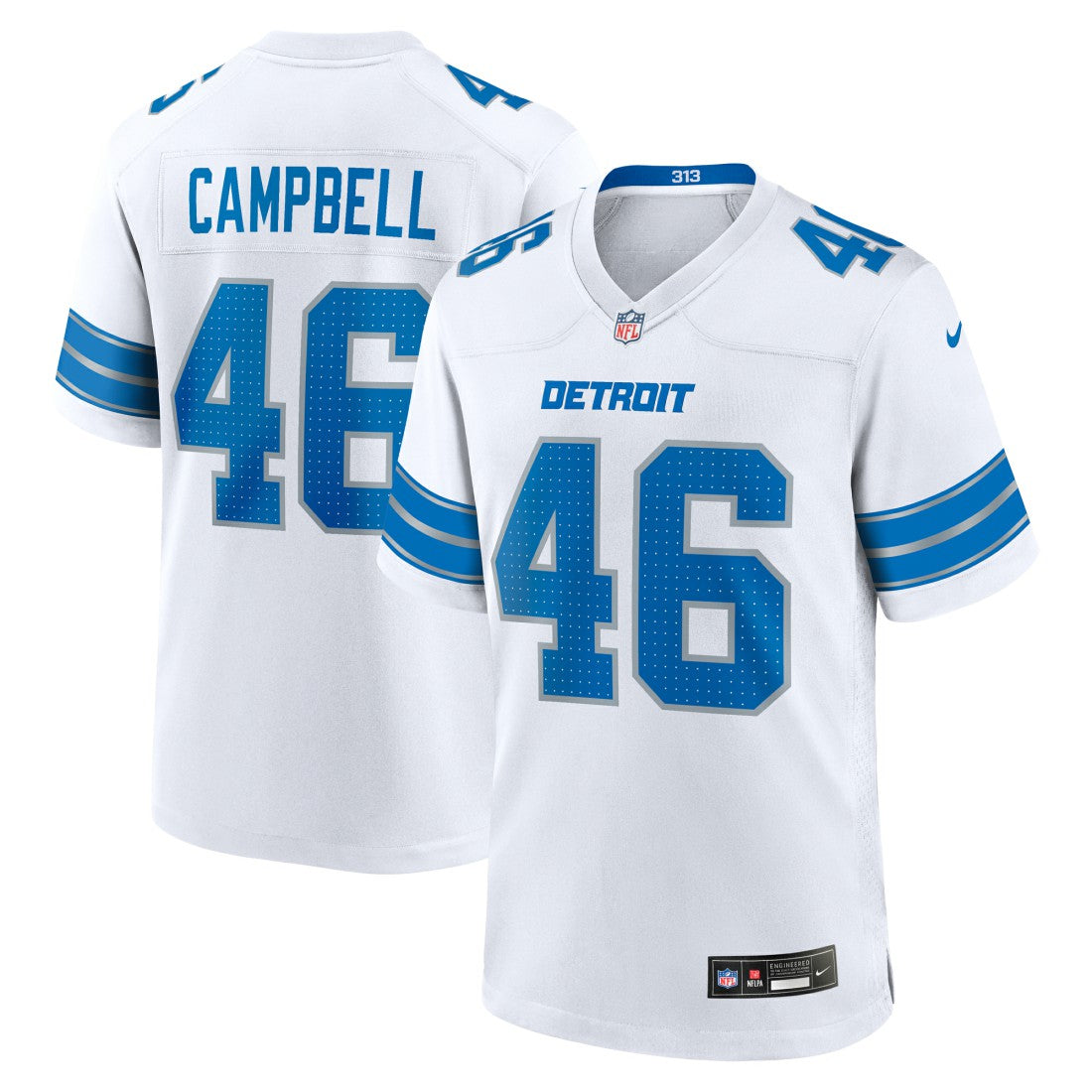 Jack Campbell  White Game Jersey - Detroit Lions Jerseys