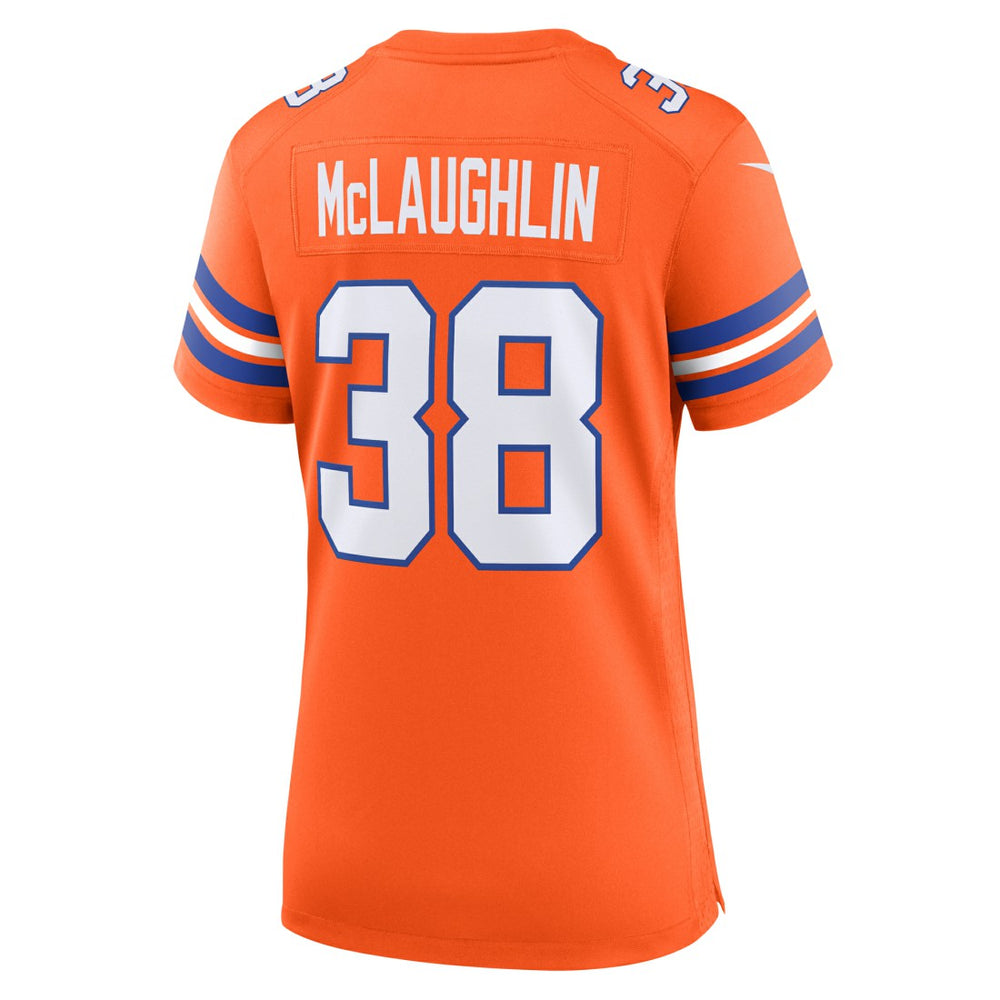 Jaleel McLaughlin  Women's Mile High Collection 1977 Throwback Player Game Jersey - Denver Broncos Jerseys