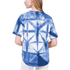 Philadelphia 76ers G-III 4Her by Carl Banks Women's Tournament Raglan Oversized Tie-Dye V-Neck T-Shirt