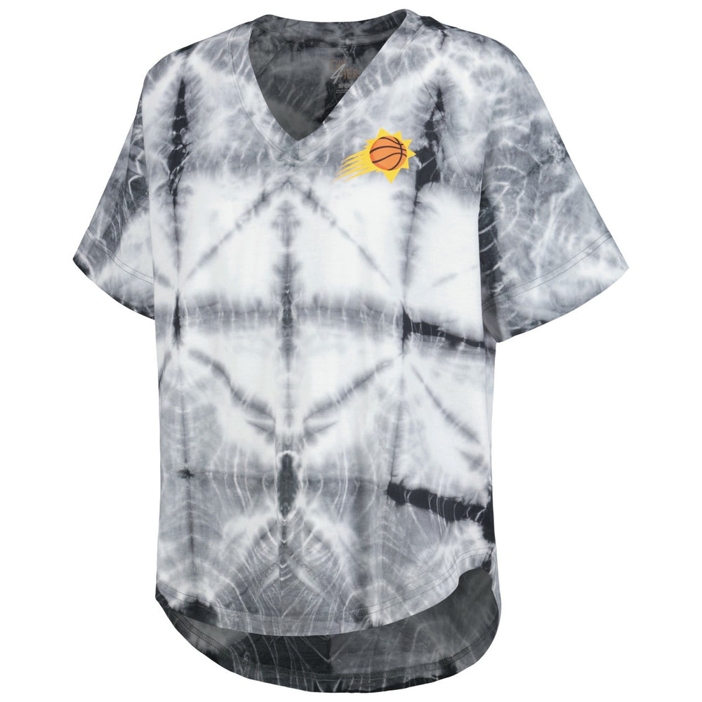 Phoenix Suns G-III 4Her by Carl Banks Women's Tournament Raglan Oversized Tie-Dye V-Neck T-Shirt
