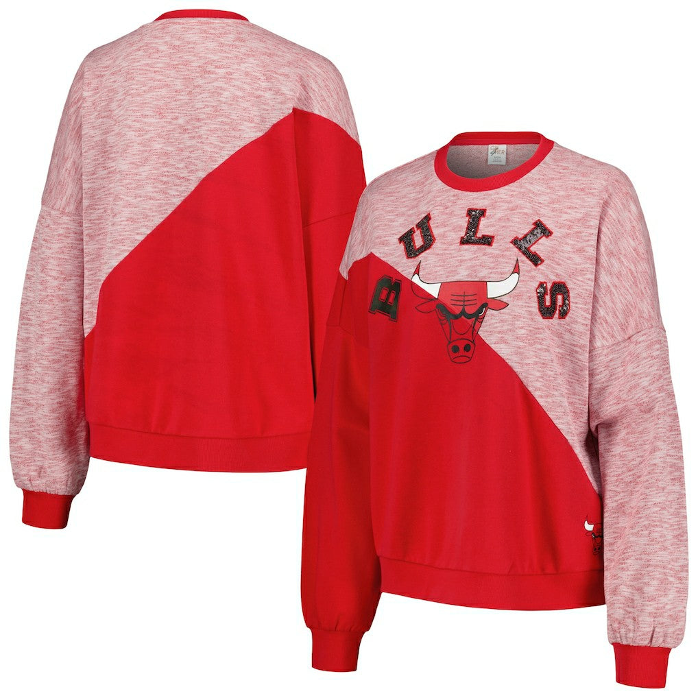 Chicago Bulls G-III 4Her by Carl Banks Women's Benches Split Pullover Sweatshirt sale