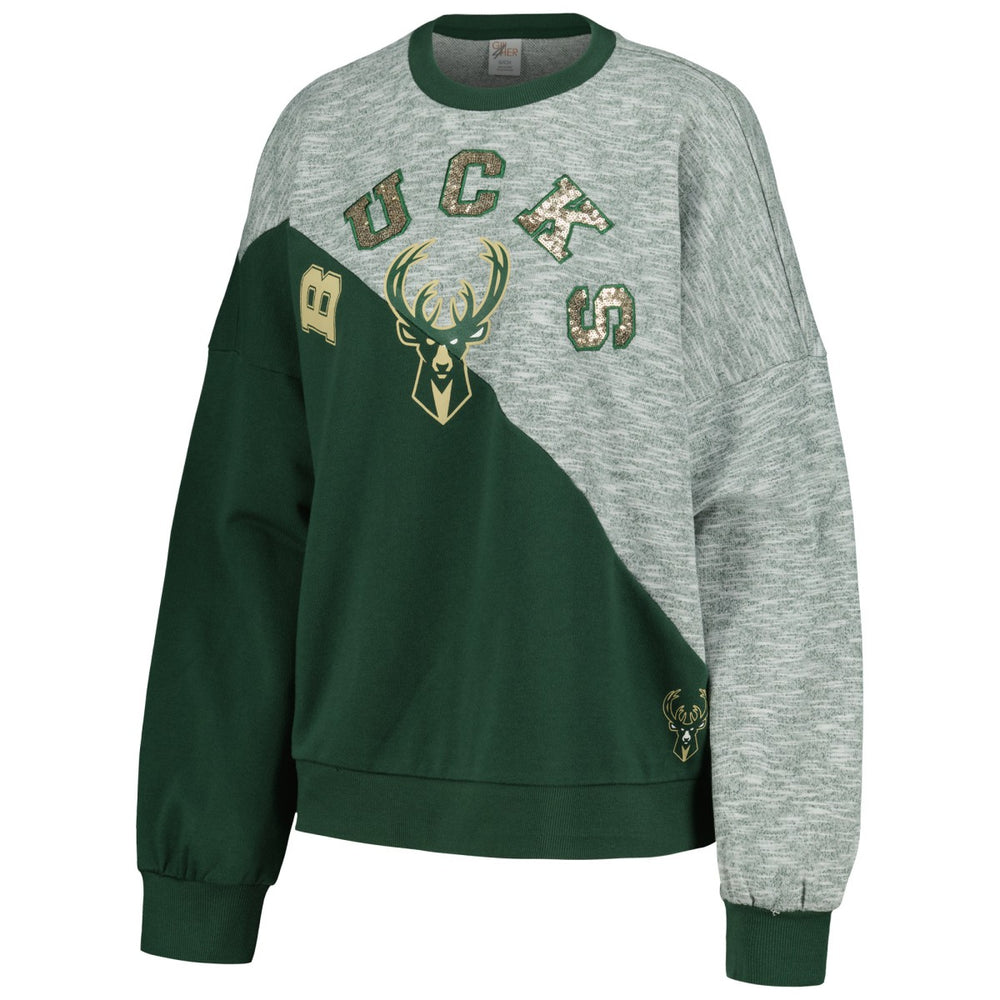 Milwaukee Bucks G-III 4Her by Carl Banks Women's Benches Split Pullover Sweatshirt