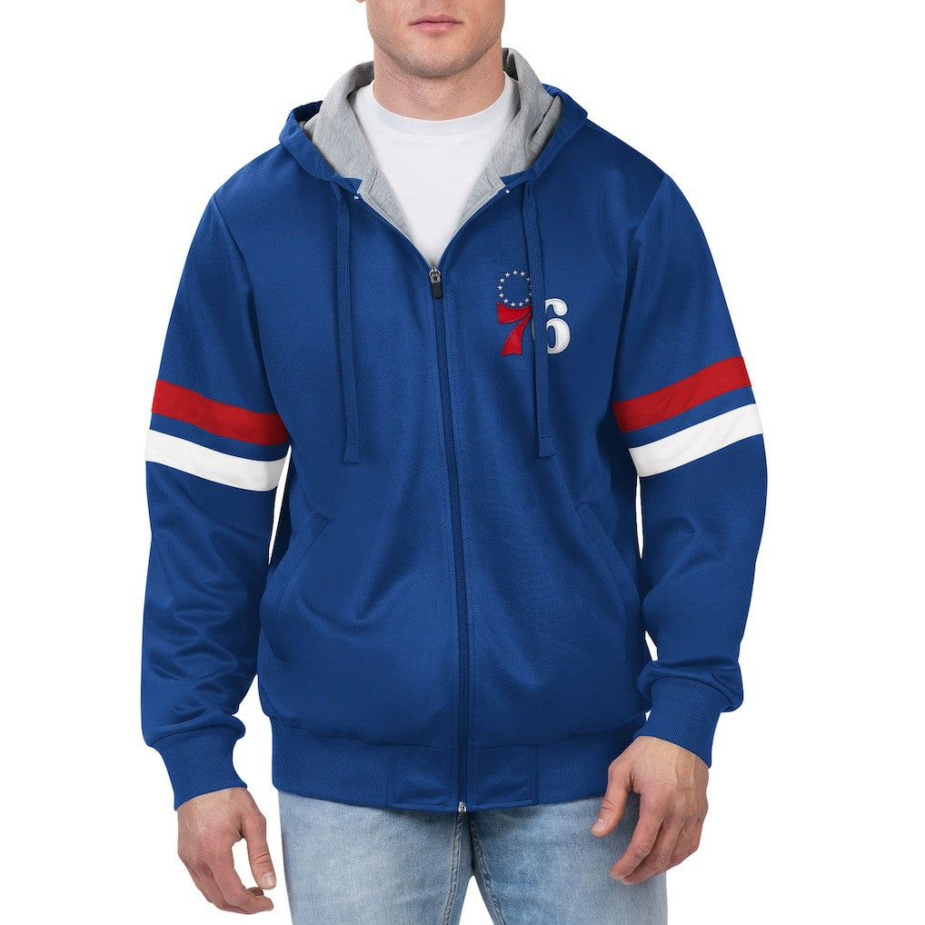Philadelphia 76ers G-III Sports by Carl Banks Contender Full-Zip Hoodie Jacket