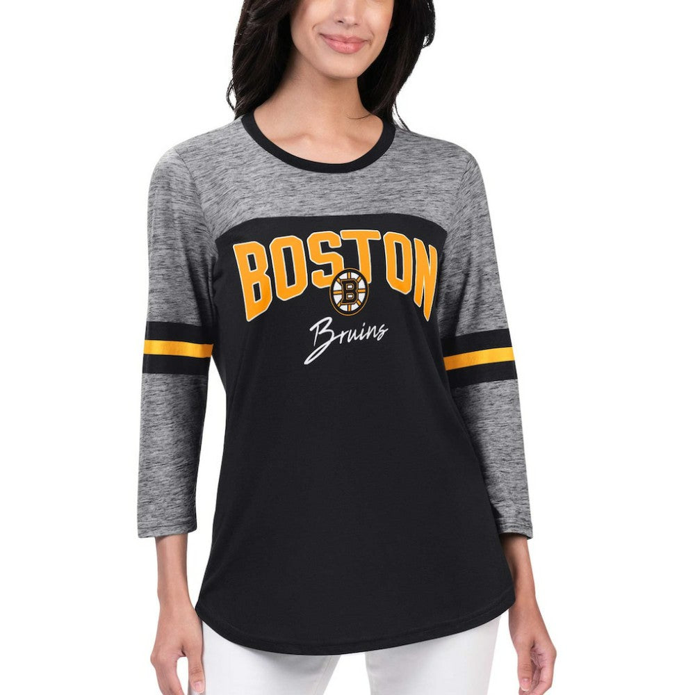 NHL Boston Bruins G-III 4Her by Carl Banks Women's Play The Game 3/4-Sleeve T-Shirt