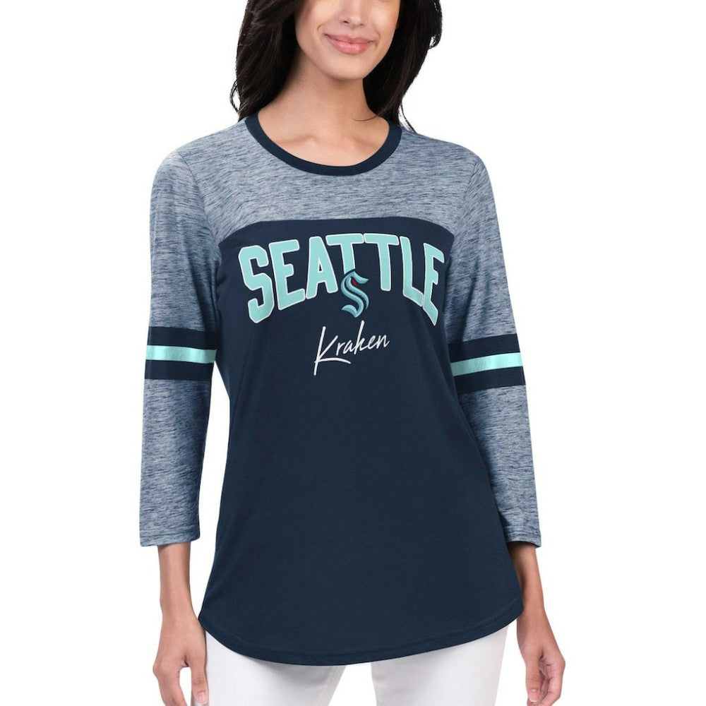 NHL Seattle Kraken G-III 4Her by Carl Banks Women's Play The Game 3/4-Sleeve T-Shirt