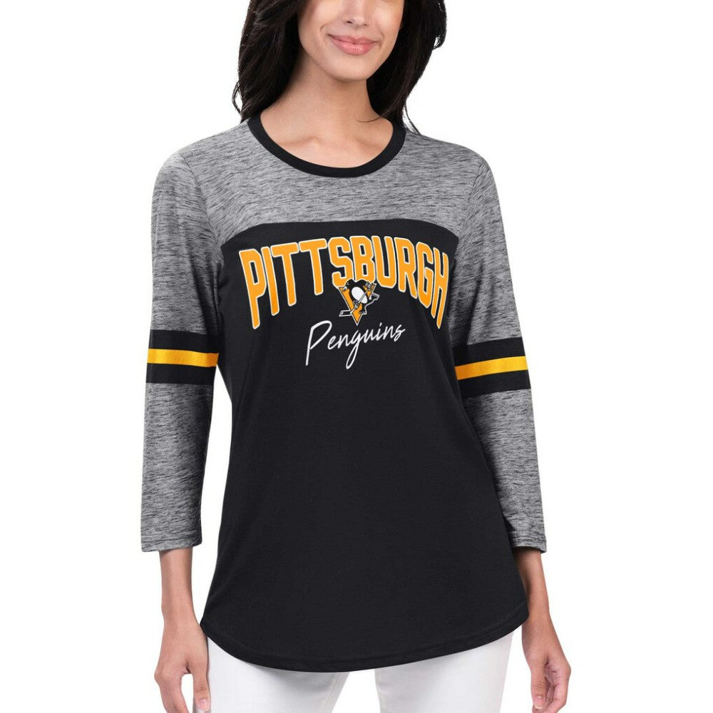 NHL Pittsburgh Penguins G-III 4Her by Carl Banks Women's Play The Game 3/4-Sleeve T-Shirt