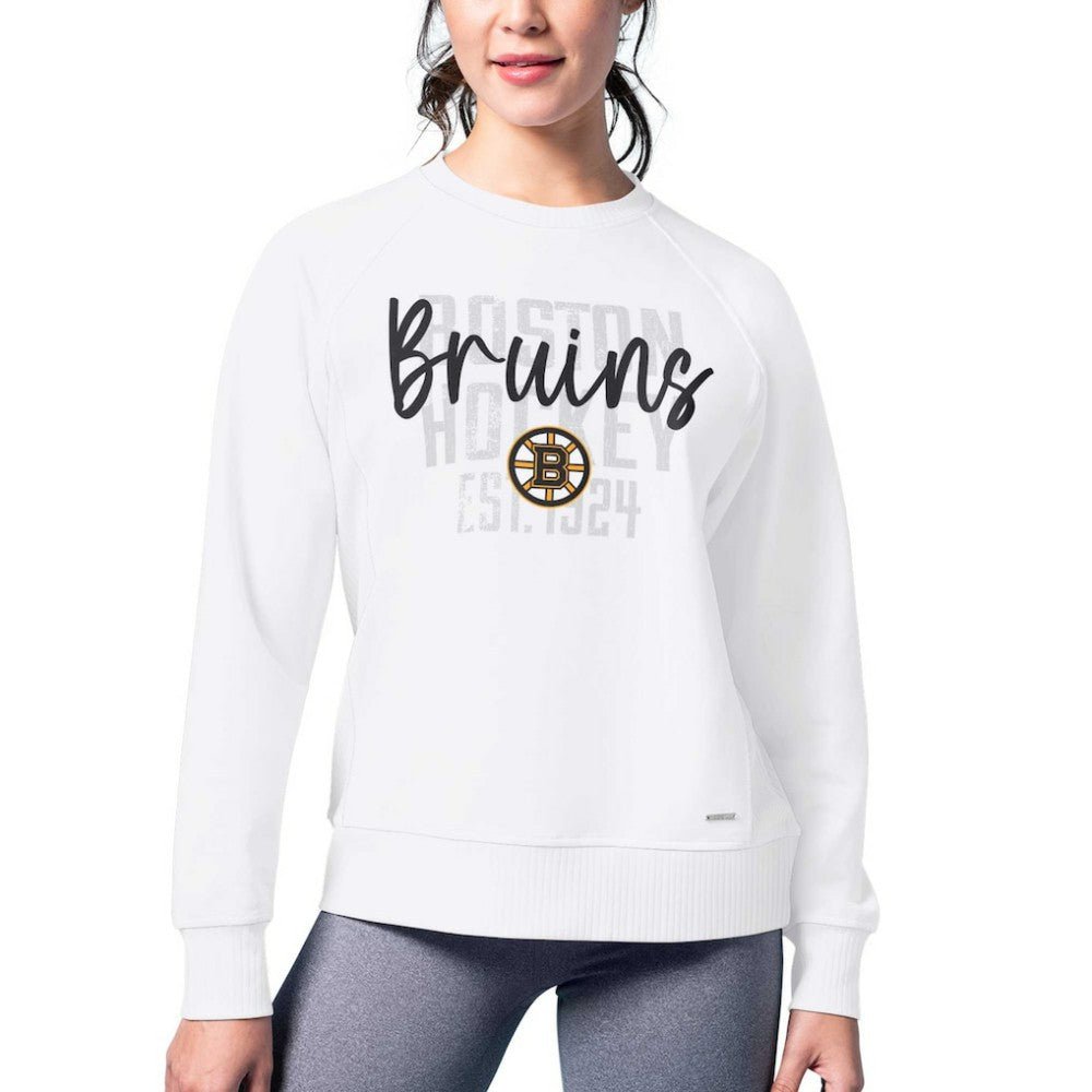 NHL Boston Bruins MSX by Michael Strahan Women's Millie Raglan Pullover Sweatshirt
