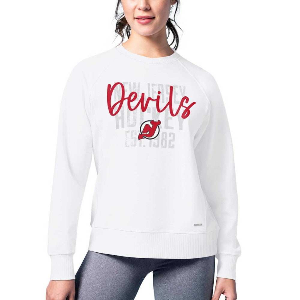 NHL New Jersey Devils MSX by Michael Strahan Women's Millie Raglan Pullover Sweatshirt