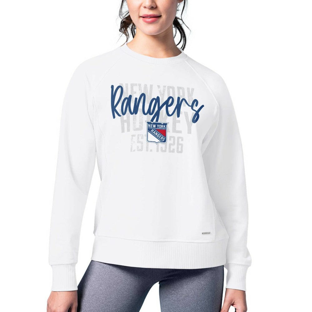 NHL New York Rangers MSX by Michael Strahan Women's Millie Raglan Pullover Sweatshirt