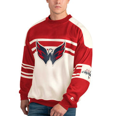 NHL Washington Capitals Starter Defense Fleece Crewneck Pullover Sweatshirt