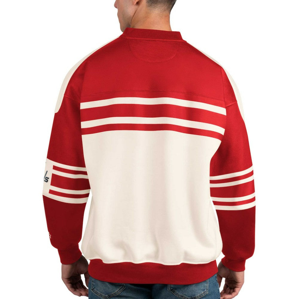 NHL Washington Capitals Starter Defense Fleece Crewneck Pullover Sweatshirt