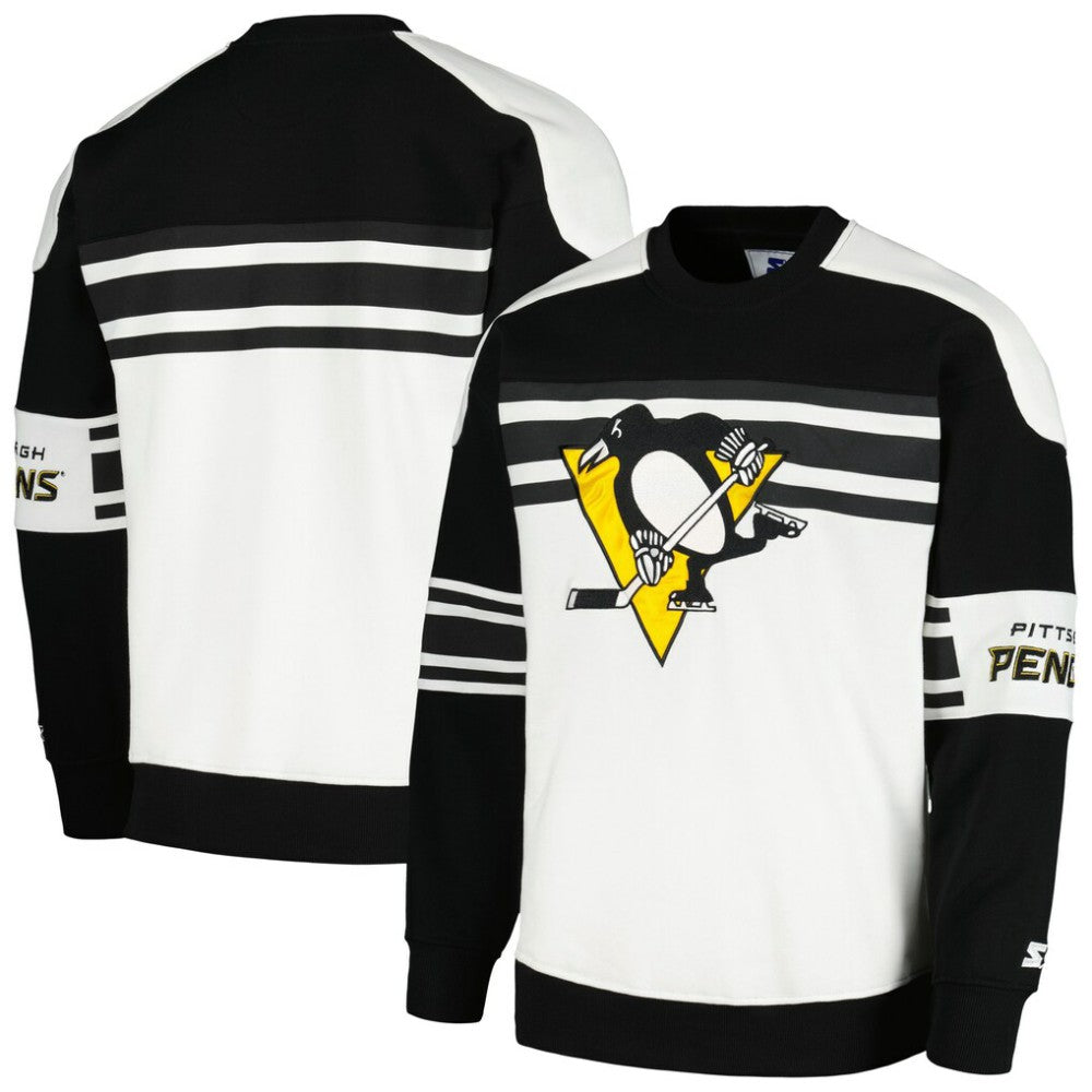 NHL Pittsburgh Penguins Starter Defense Fleece Crewneck Pullover Sweatshirt