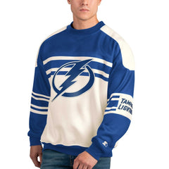 NHL Tampa Bay Lightning Starter Defense Fleece Crewneck Pullover Sweatshirt