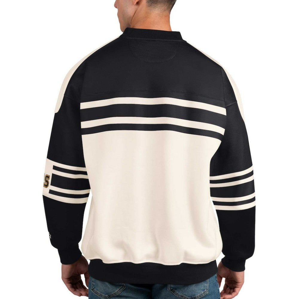 NHL Boston Bruins Starter Defense Fleece Crewneck Pullover Sweatshirt