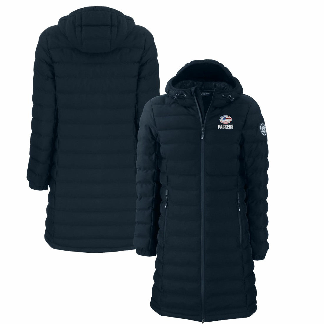 Cutter & Buck Women's Americana Mission Ridge Repreve Eco Insulated Full-Zip Puffer Jacket - Green Bay Packers Jackets
