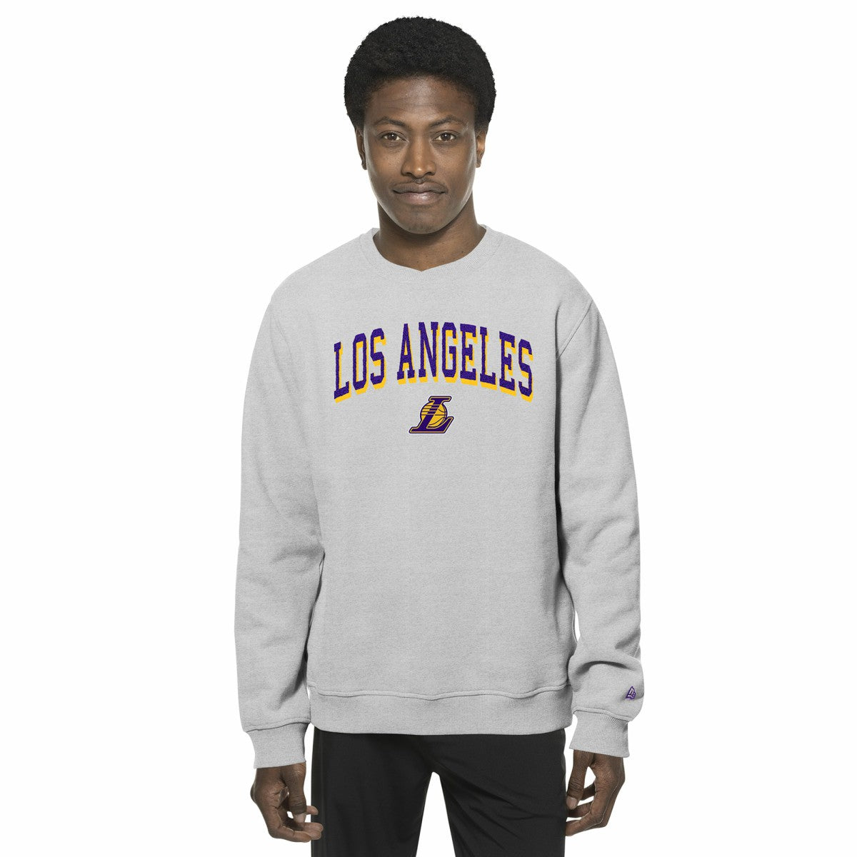 New Era Los Angeles Lakers Chenille Cross Over Pullover Sweatshirt