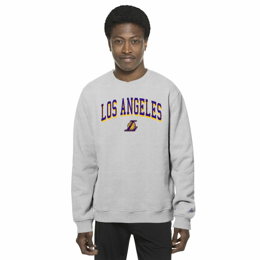 New Era Los Angeles Lakers Chenille Cross Over Pullover Sweatshirt